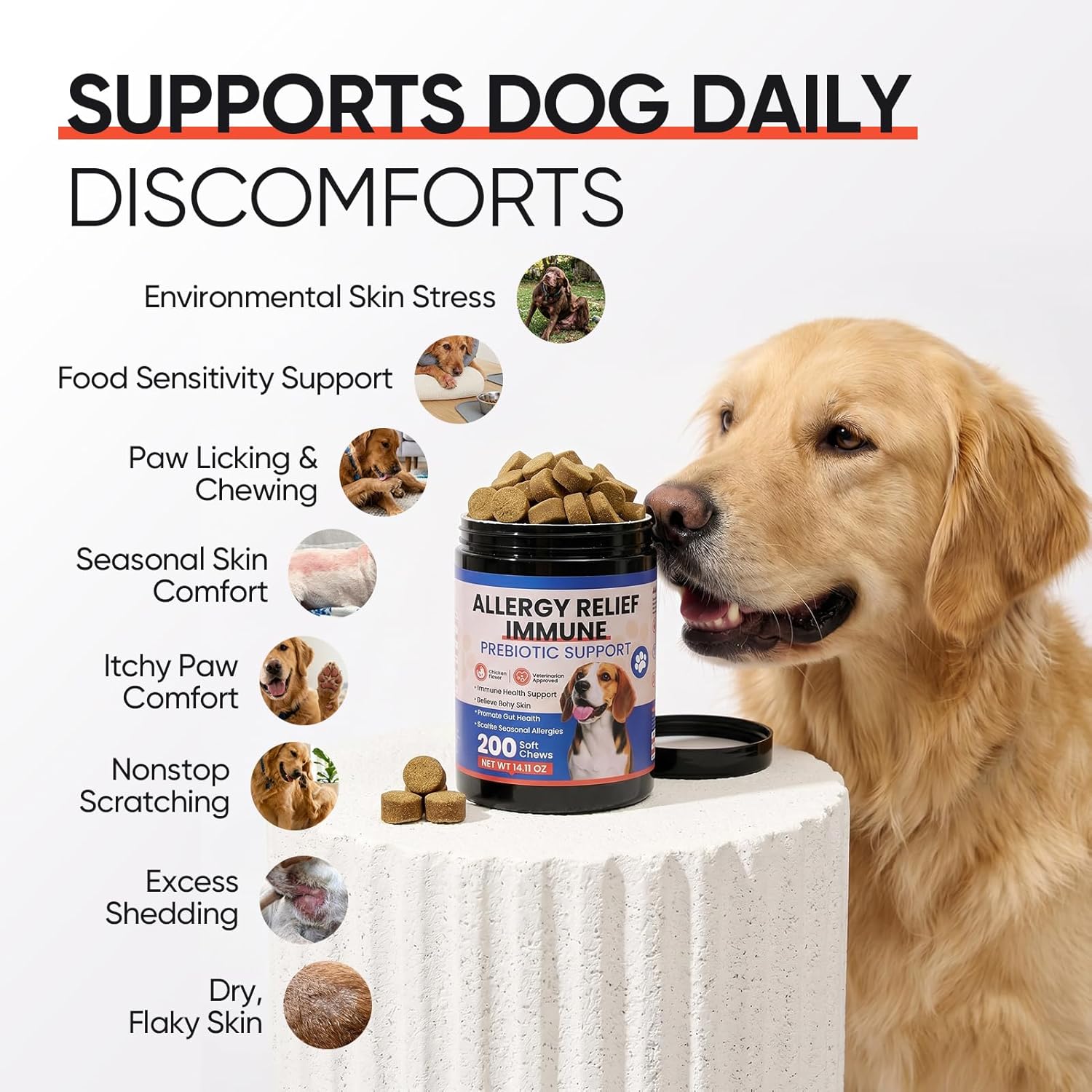 Dog Allergy Chews soft chew pieces